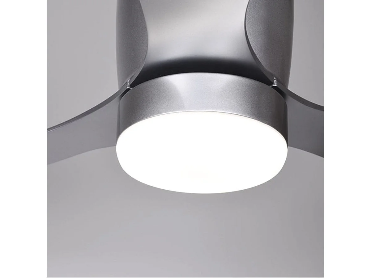 Ventilador de techo Nasim Lumit 16W 3 aspas con luz LED plateado Ø132 cm
