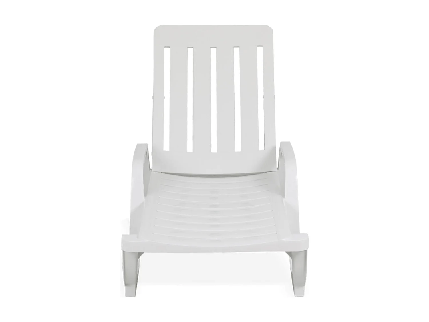 Tumbona de jardín Malibu blanco 42x66x185 cm