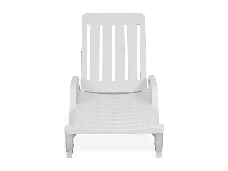 Tumbona de jardín Malibu blanco 42x66x185 cm