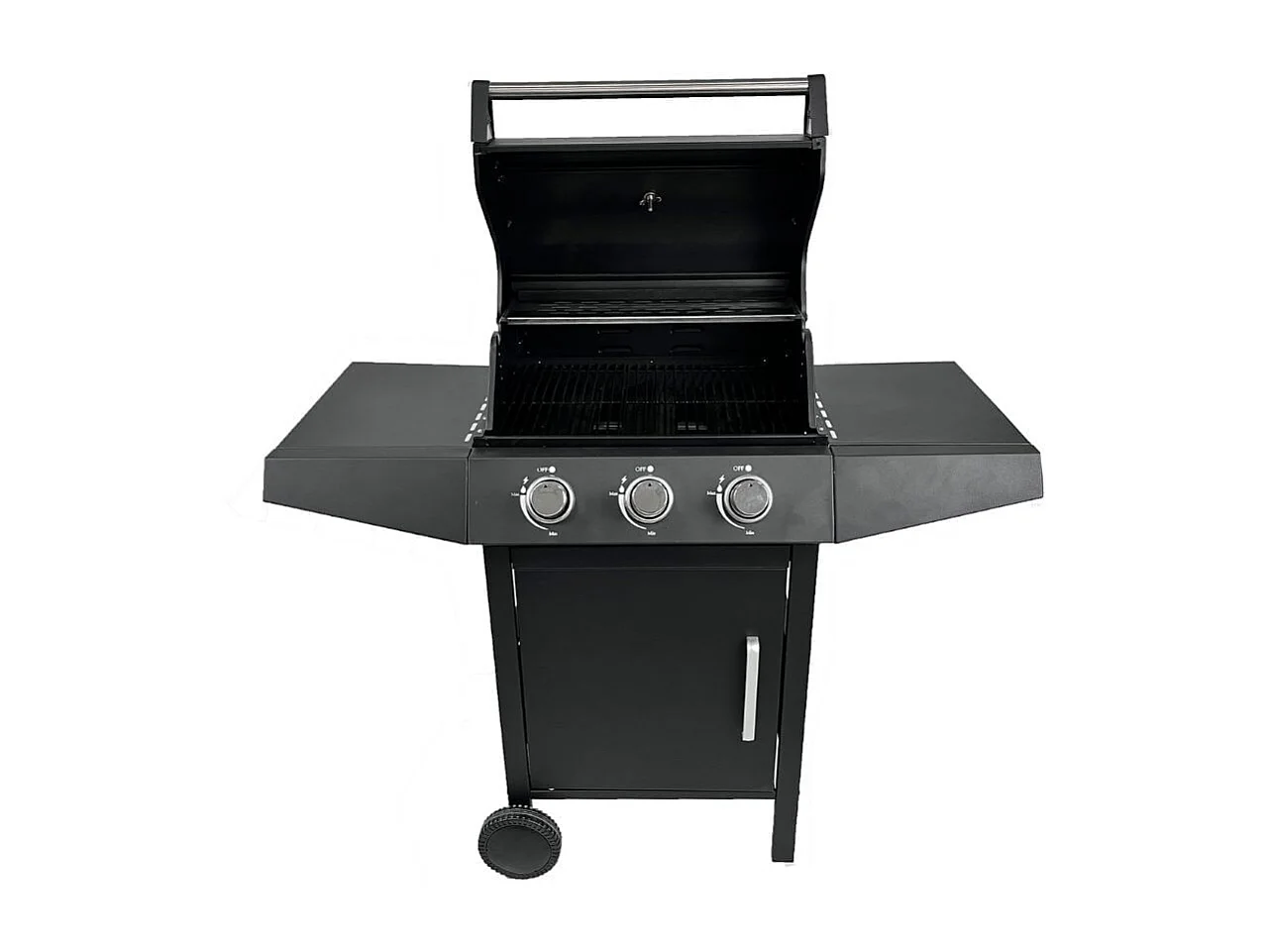 Barbacoa de gas Pegaso Hannover Grill 3 fuegos 110x110x46 cm negro
