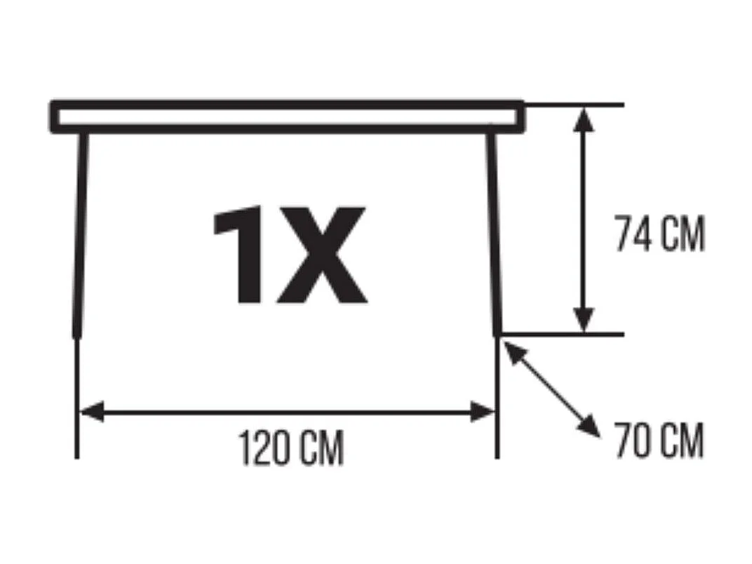 Mesa de jardín Tabarca blanco/natural 74x120x70 cm