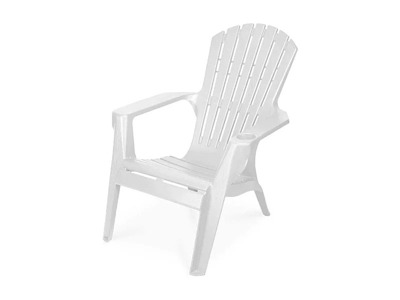 Silla de jardín Relax blanco 90x76x90 cm