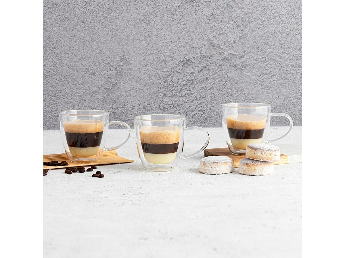 Pack de 6 tazas Serenia Quid vidrio 15 cl