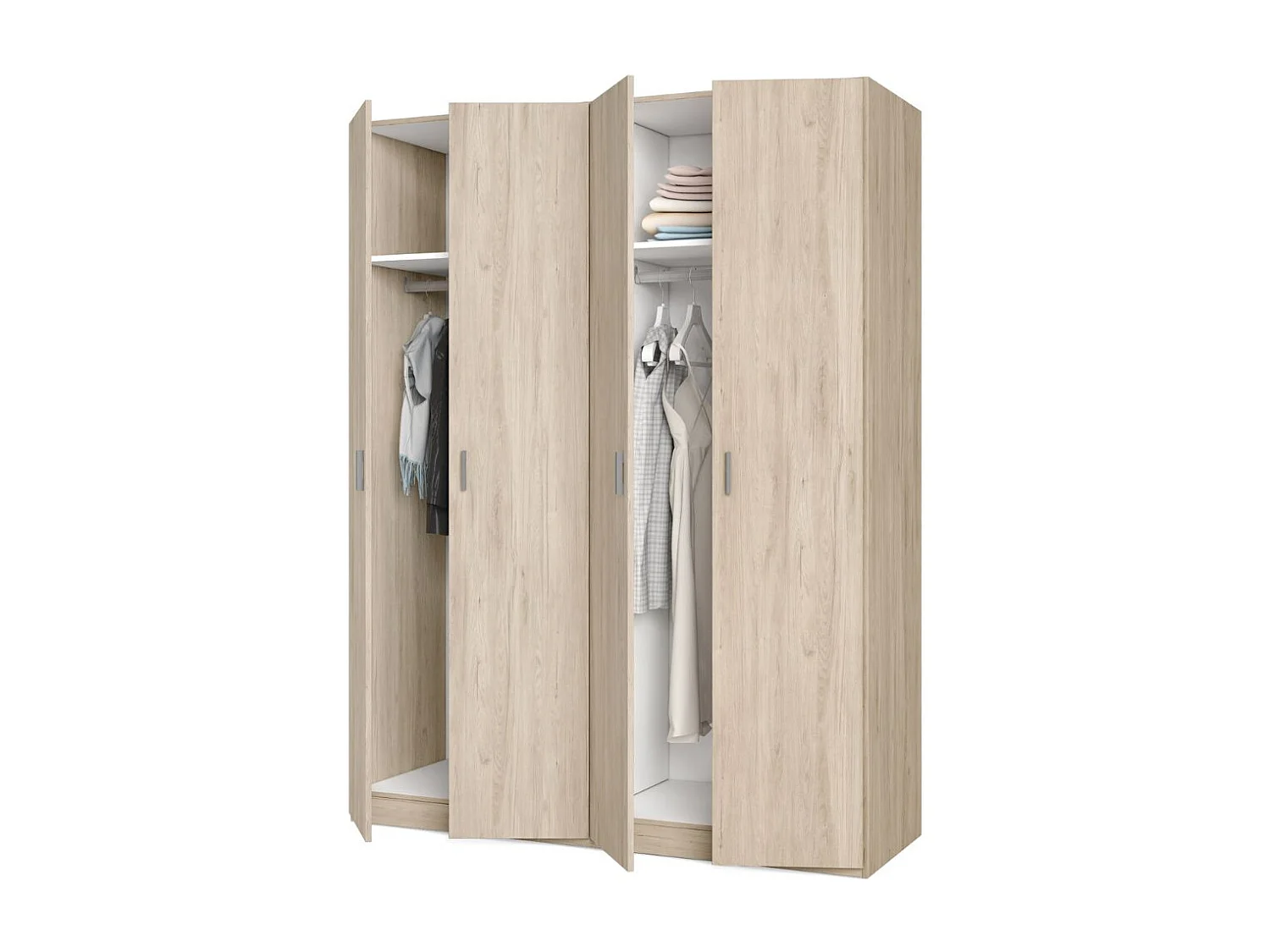 Armario River 4 puertas abatibles sahara 197,5x150,4x52,6 cm