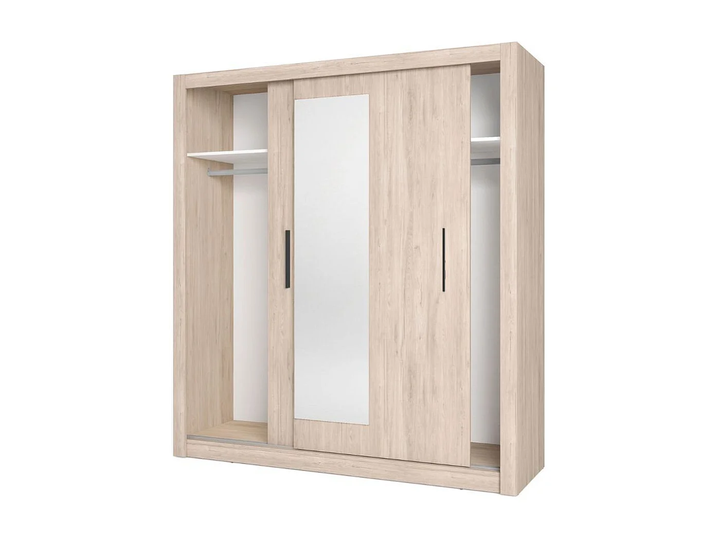 Armario Sava 2 puertas correderas con espejo sahara 201x150x58,7 cm