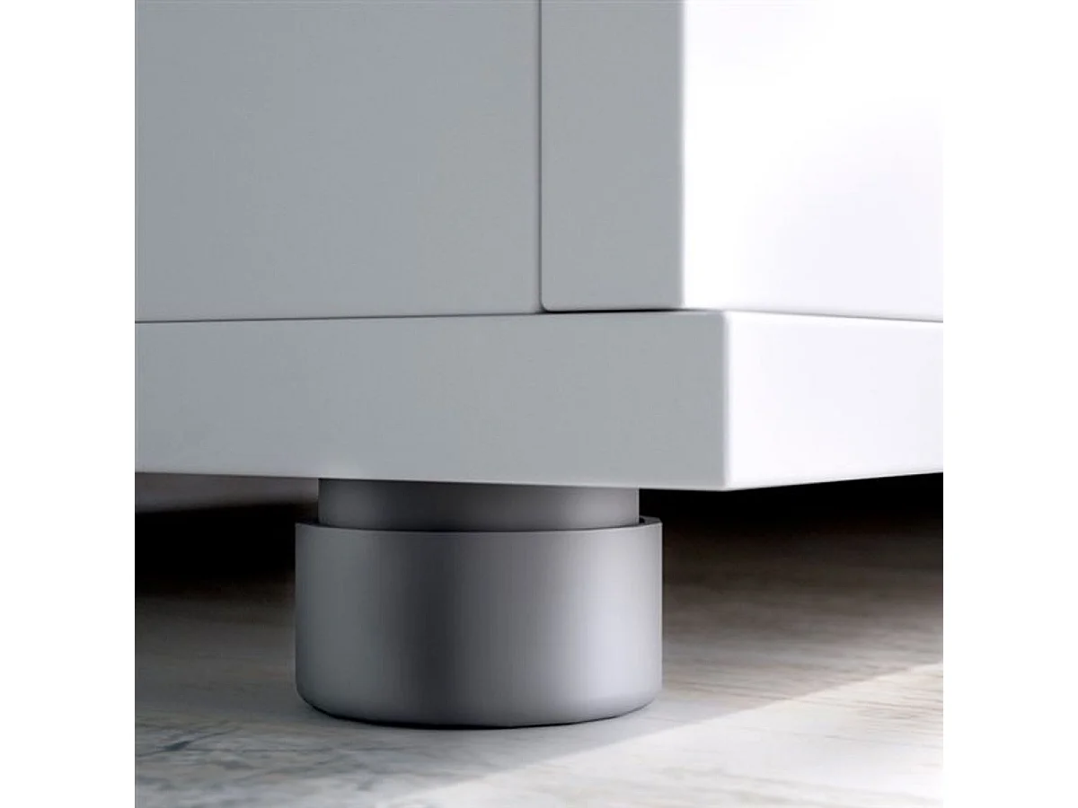 Armario auxiliar Fit 3 puertas con escobero blanco 190x116x35 cm