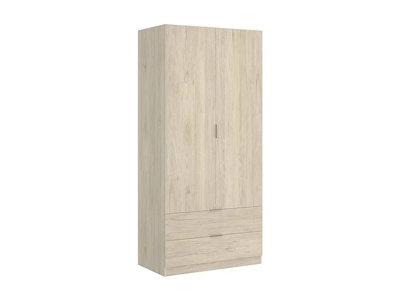 Armario Essen 2 puertas abatibles con 2 cajones natural 184x81x52 cm
