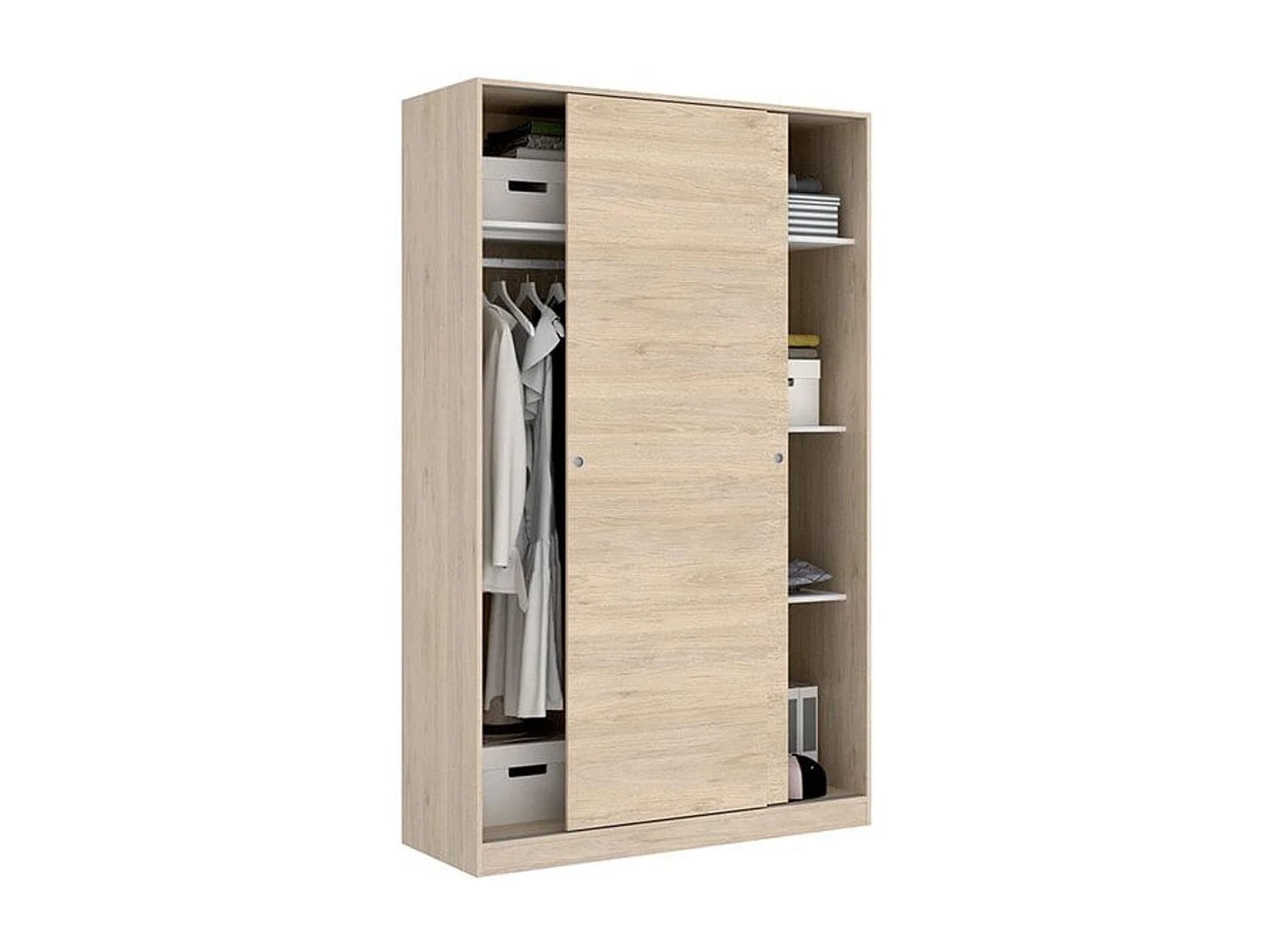 Armario Slide 2 puertas correderas natural 204x120x50 cm