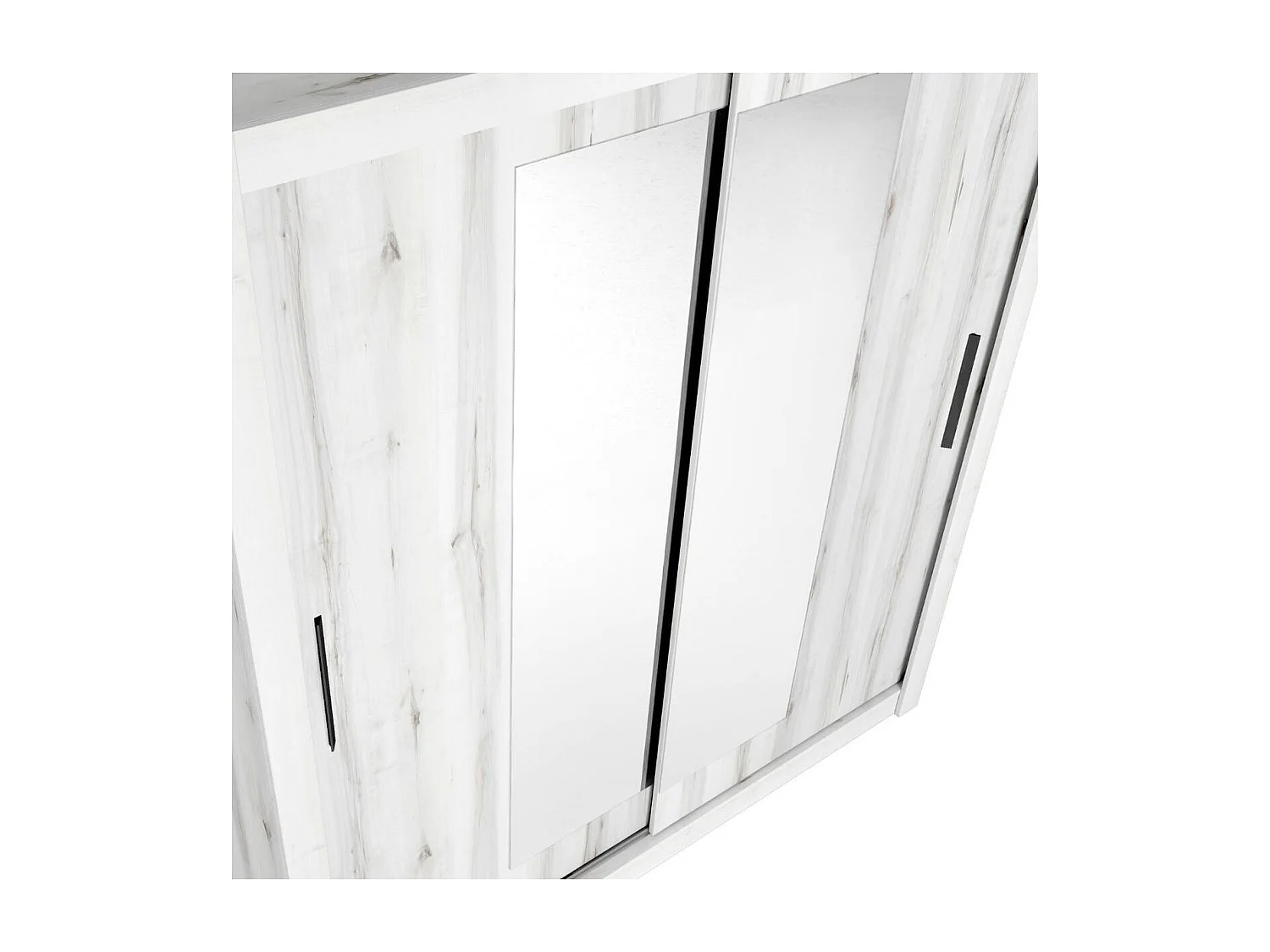 Armario Sava 2 puertas correderas con espejo albo 201x182x58,7 cm