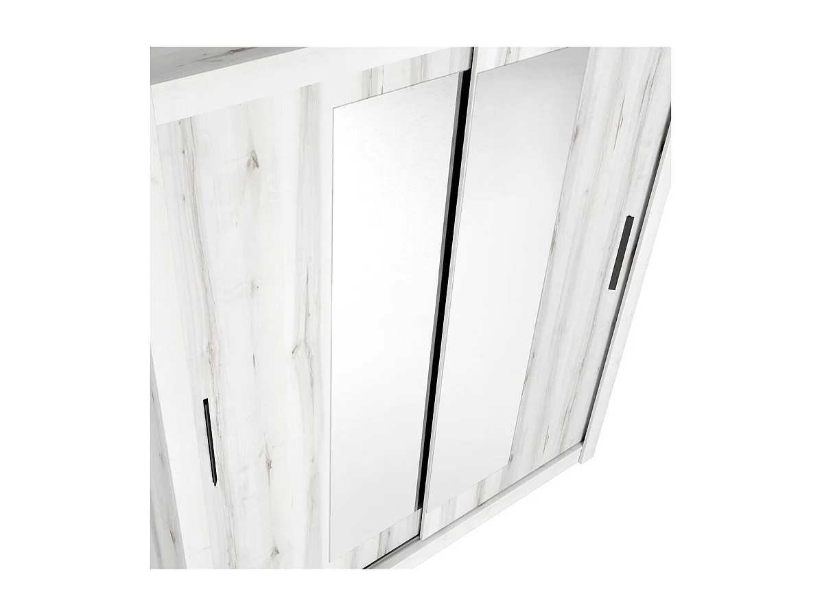 Armario Sava 2 puertas correderas con espejo albo 201x182x58,7 cm