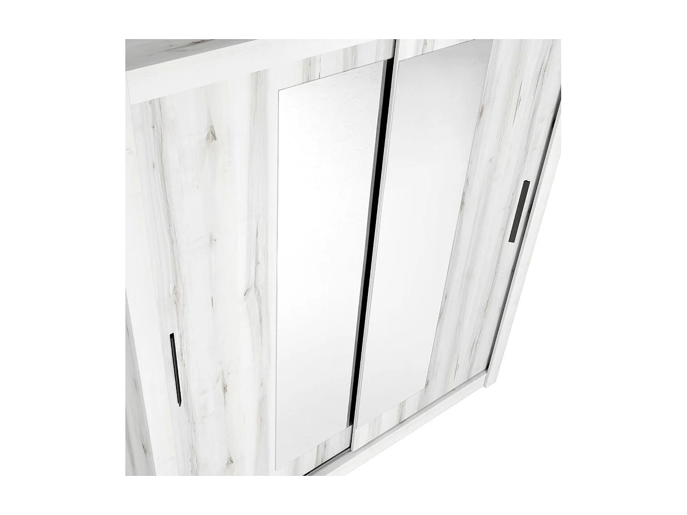 Armario Sava 2 puertas correderas con espejo albo 201x182x58,7 cm