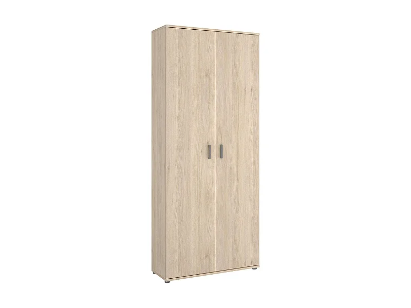 Armario multiusos Fit 2 puertas 4 estantes + escobero natural 190,2x77,4x35,3 cm