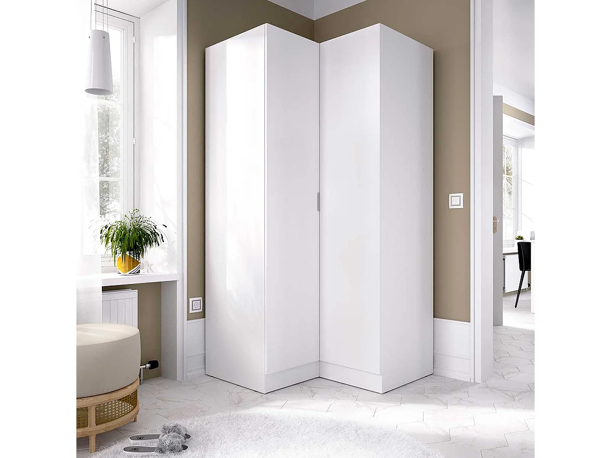 Armario esquinero Essen 2 puertas blanco 184,2x92,5x90,5 cm
