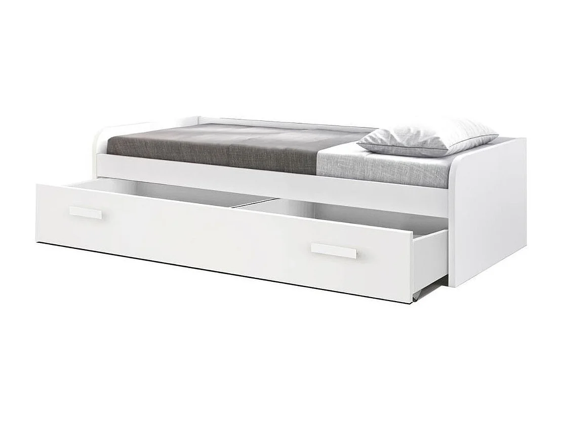 Cama nido Alumbre con cajonera blanco 53,7x190x98,2 cm