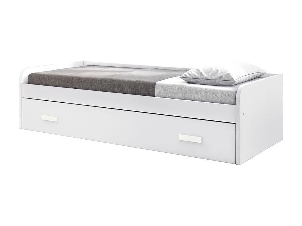 Cama nido Alumbre con cajonera blanco 53,7x190x98,2 cm