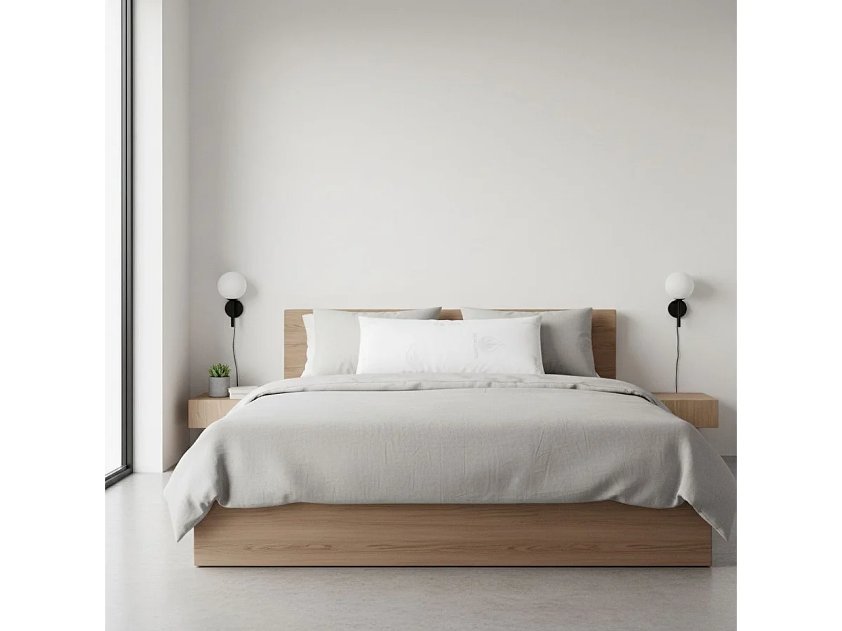 Almohada Noah visco copos y aloe vera antialérgica blanco 75 cm