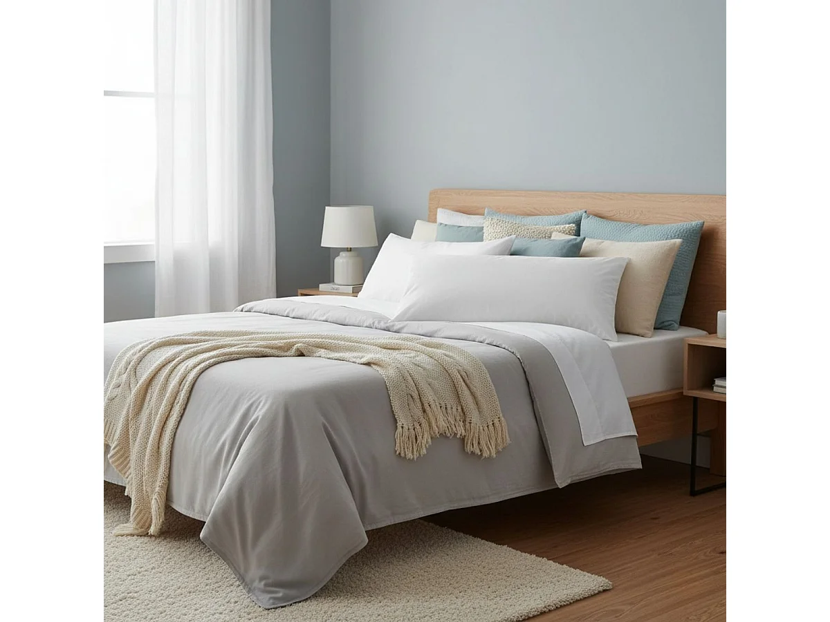 Pack de 2 almohadas Noah fibra tacto seda antialérgicas 70 cm