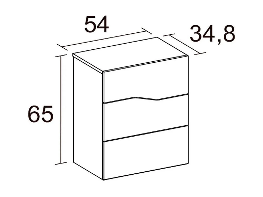 Pack de 2 mesitas de noche Cannes 3 cajones blanco/natural