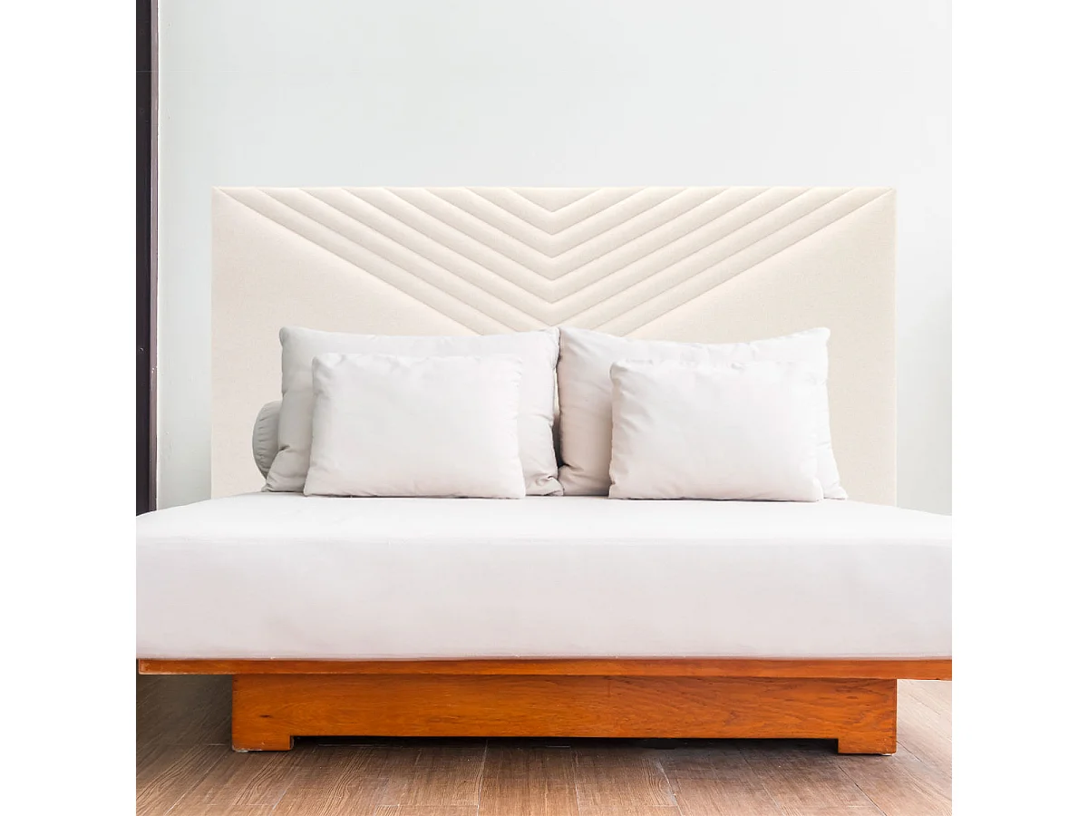 Cabecero Celorio tela Guata diseño líneas 165 cm beige