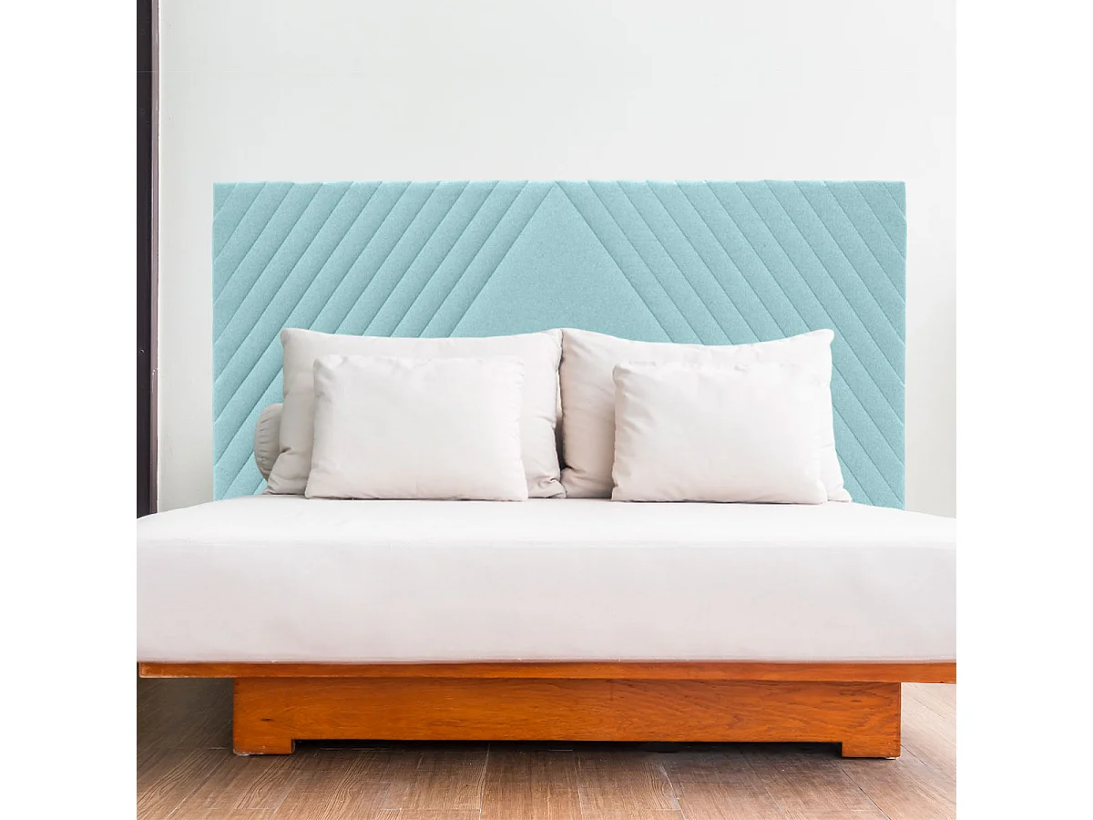 Cabecero Ribadesella tela Guata diseño líneas 150 cm menta