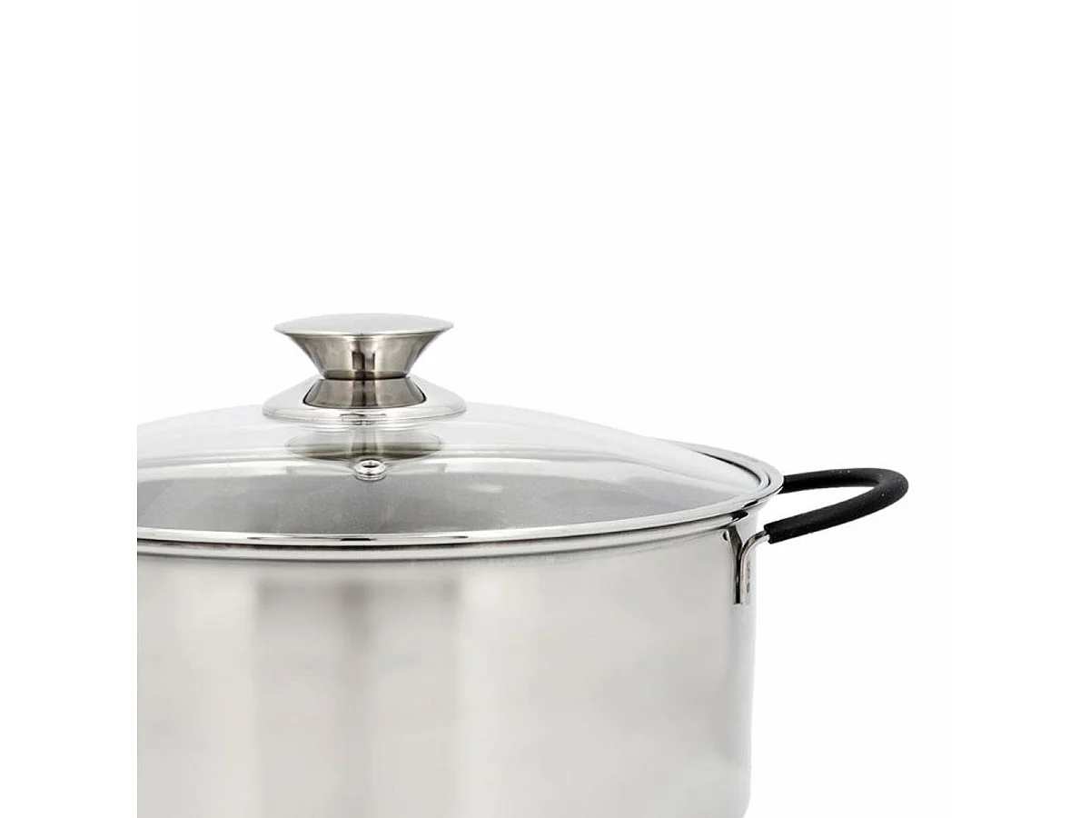 Cacerola Sensory Quid con tapa de cristal acero inoxidable Ø18 cm