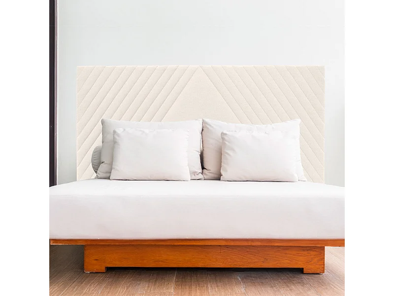 Cabecero Ribadesella tela Guata diseño líneas 150 cm beige