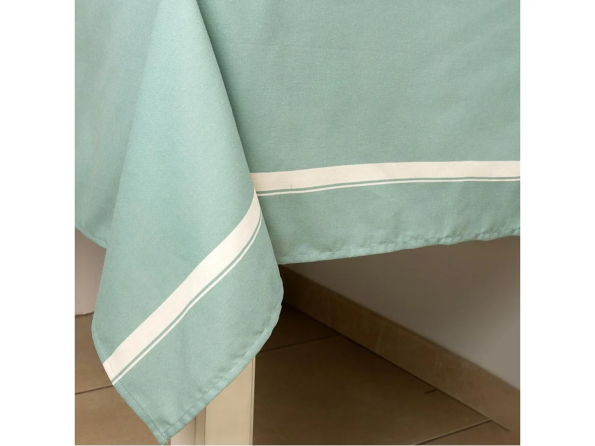 Mantel Okapi Due Vinthera algodón turquesa 145x145 cm