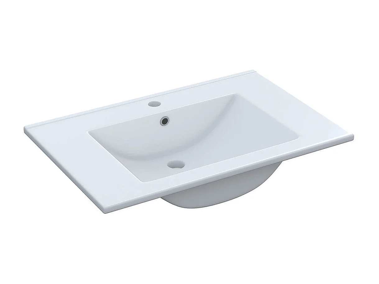 Mueble de baño Koncept  2 puertas + espejo + lavabo blanco 50 cm