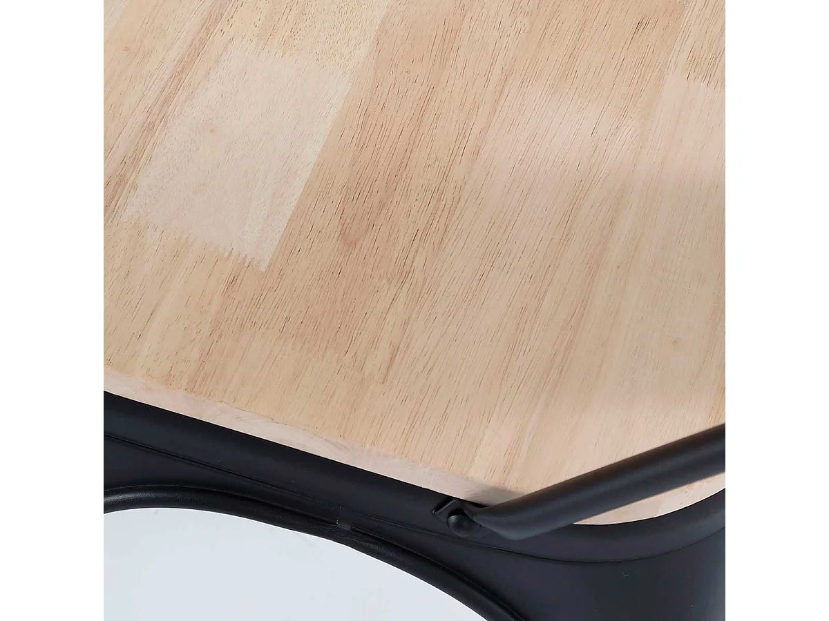 Pack de 4 sillas Tolix roble Nordish/negro 85x45x45 cm Adec