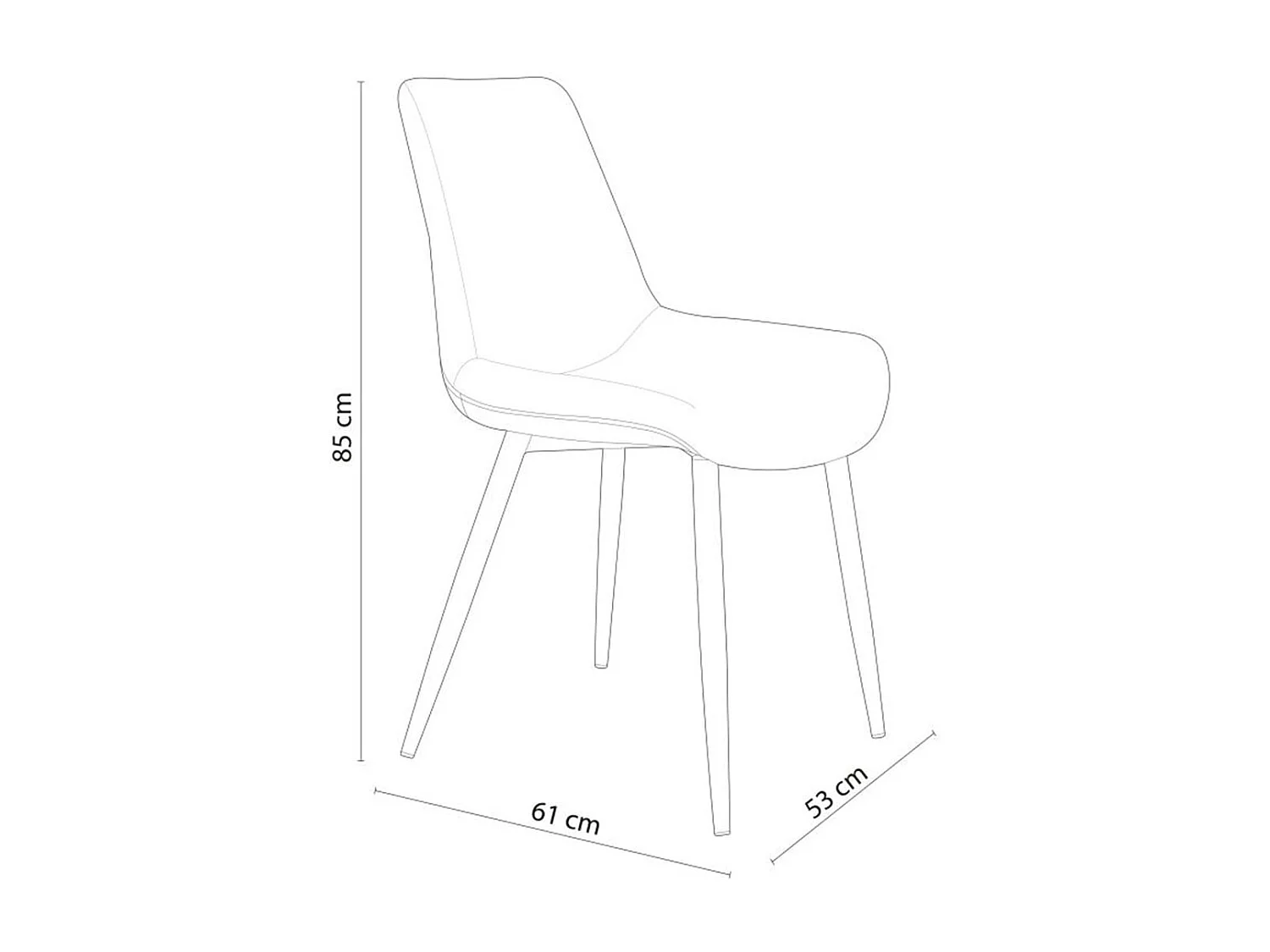 Pack de 4 sillas Marlene tejido tapizado gris/oak Adec