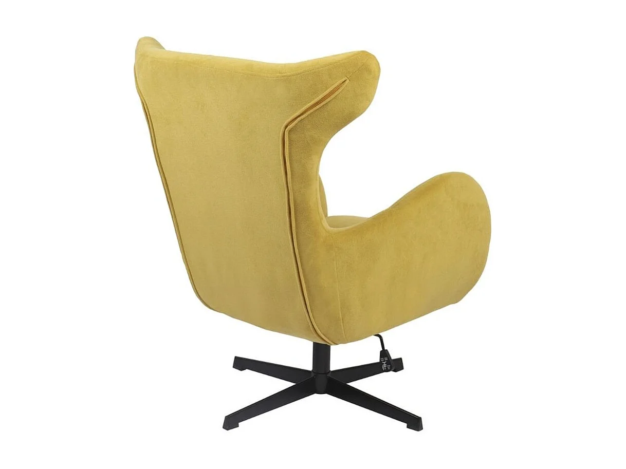 Butaca Munich giratoria y reclinable amarillo 100x77x85 cm Adec