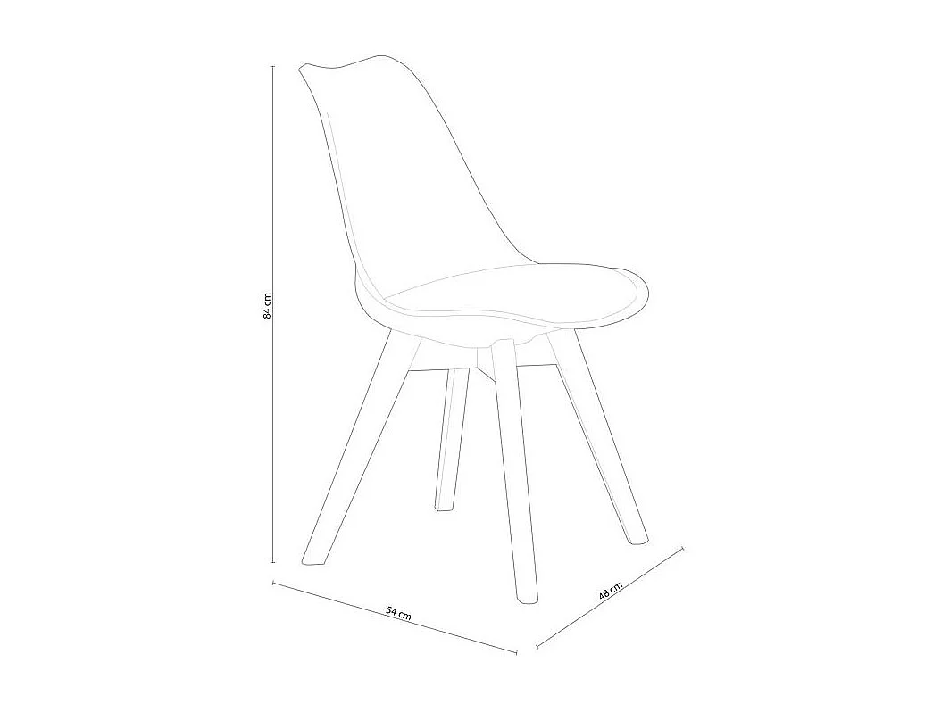 Conjunto de 4 cadeiras de bistrô Gri