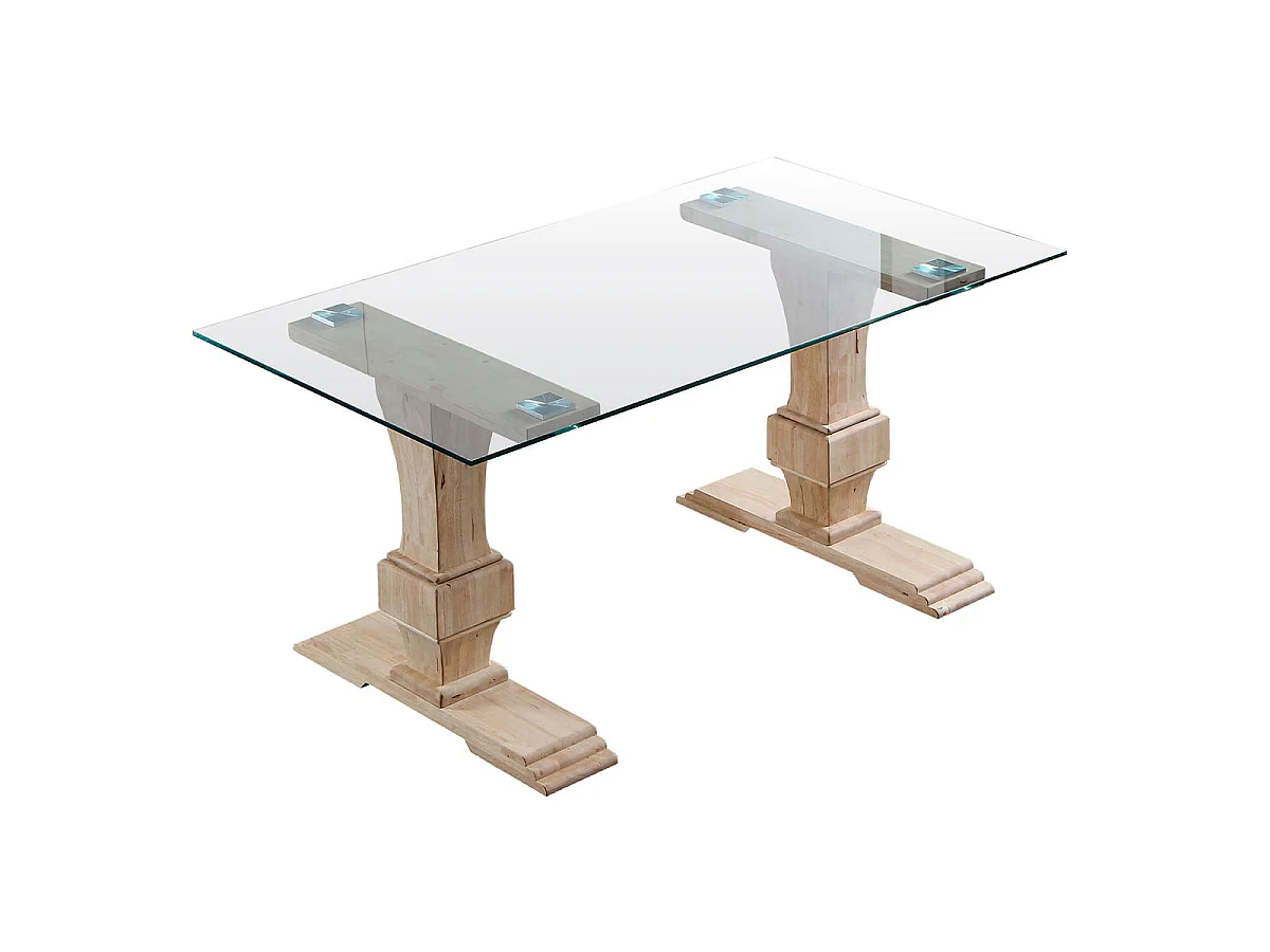 Mesa de comedor Versalles forma rectangular roble Nordish 76x160x90 cm Adec