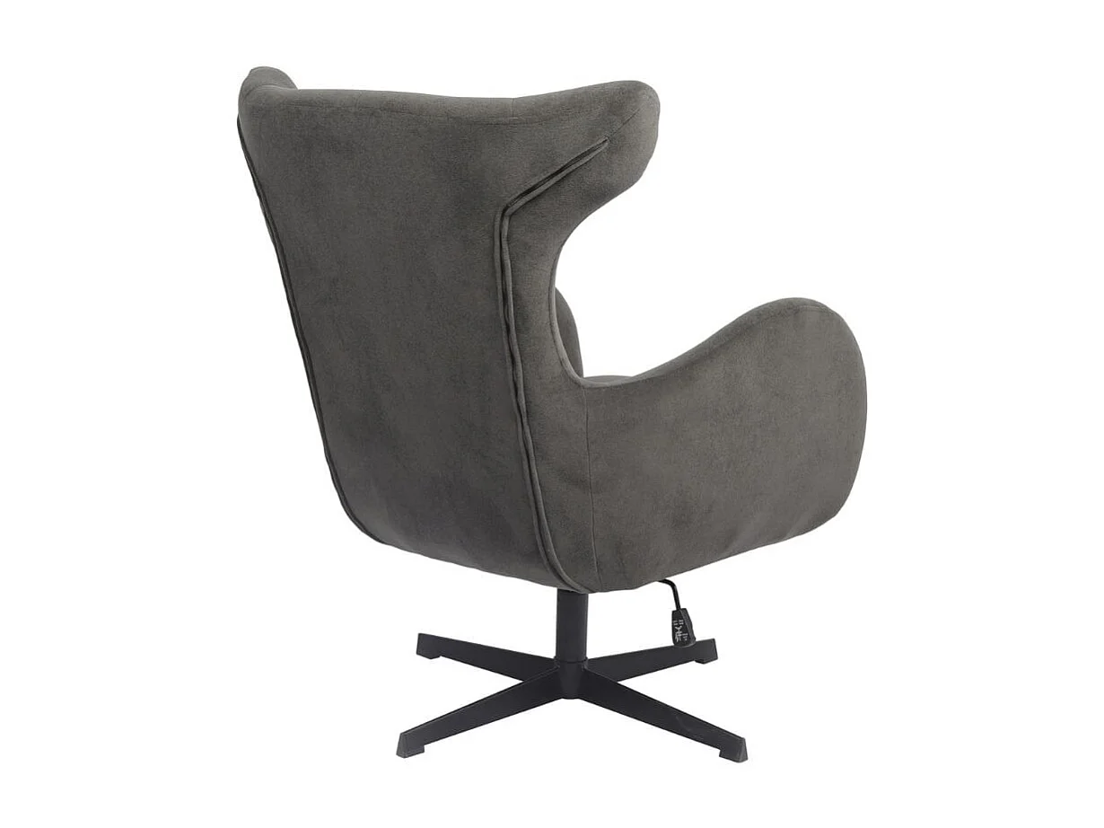 Butaca Munich giratoria y reclinable gris 100x77x85 cm Adec