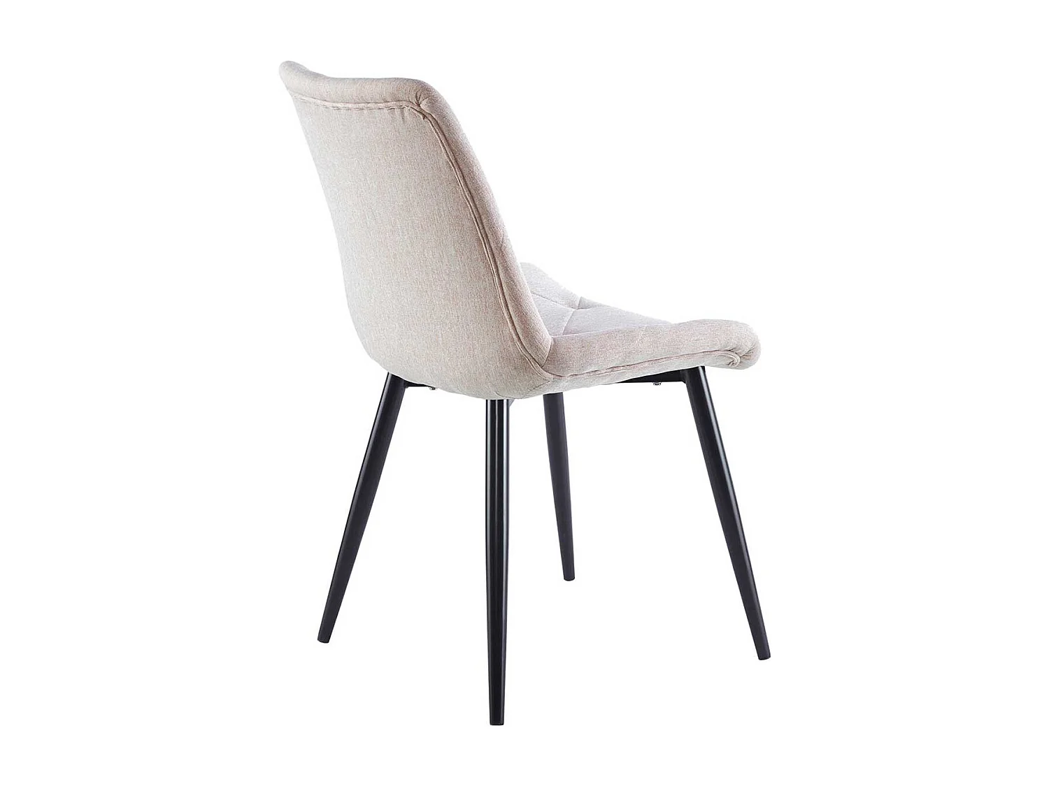 Pack de 4 sillas Marlene tejido tapizado beige/negro Adec