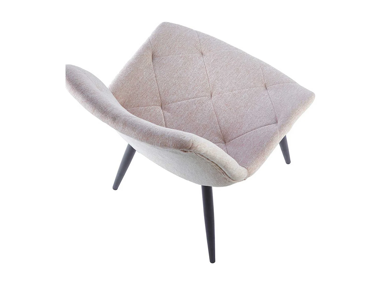 Pack de 4 sillas Marlene tejido tapizado beige/negro Adec