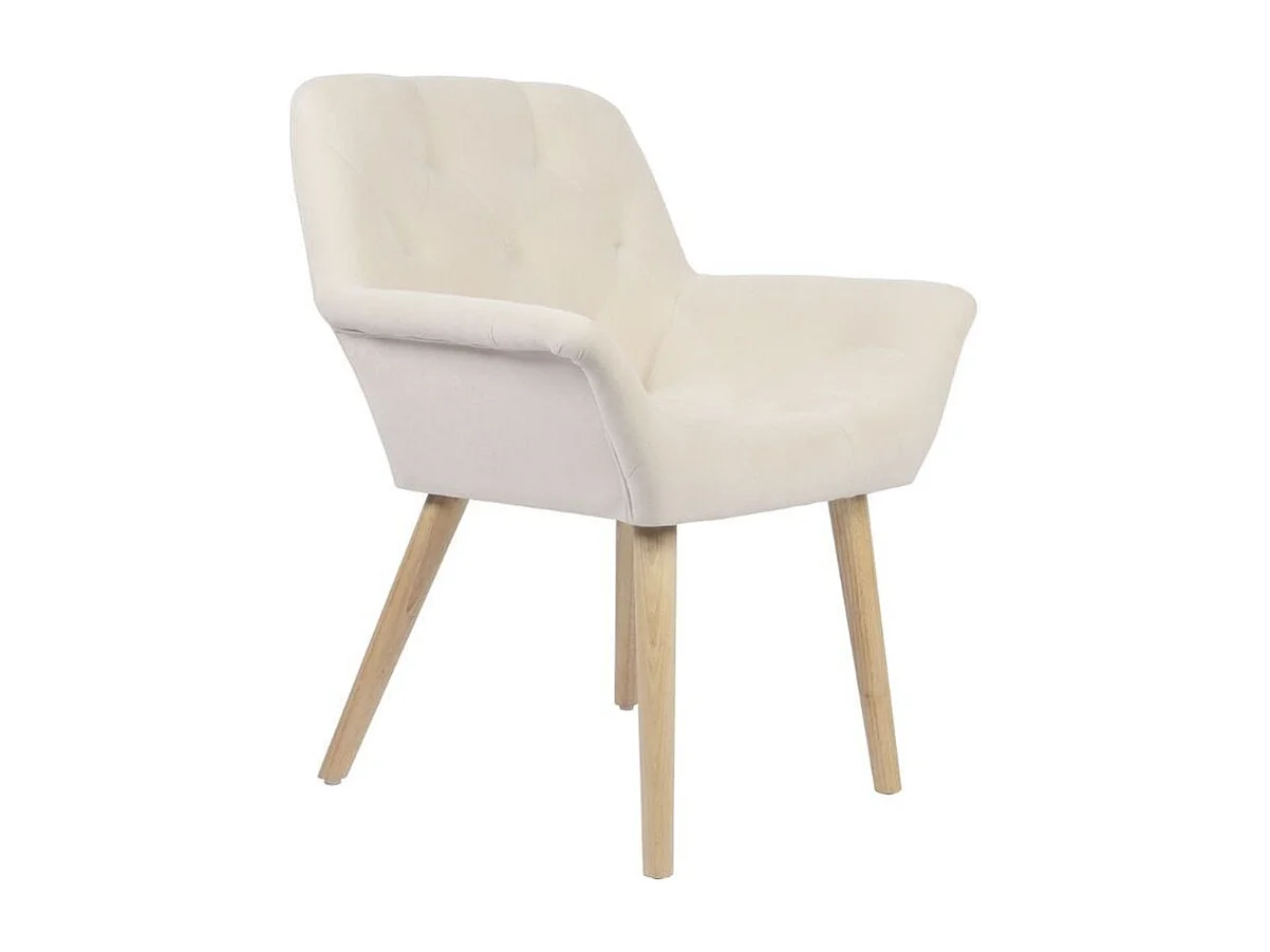 Pack de 2 sillas Nature acolchado microfibra beige 82x67,5x64 cm Adec