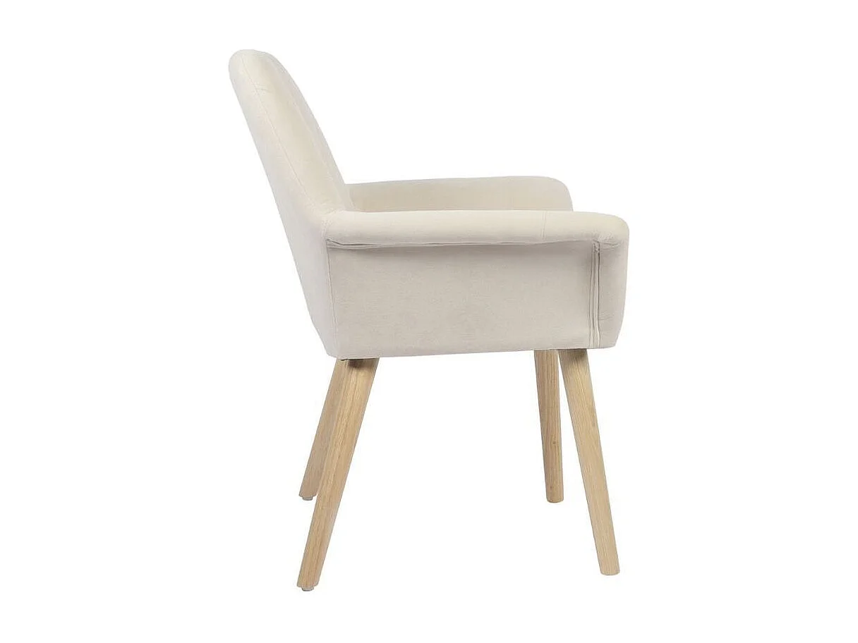 Pack de 2 sillas Nature acolchado microfibra beige 82x67,5x64 cm Adec