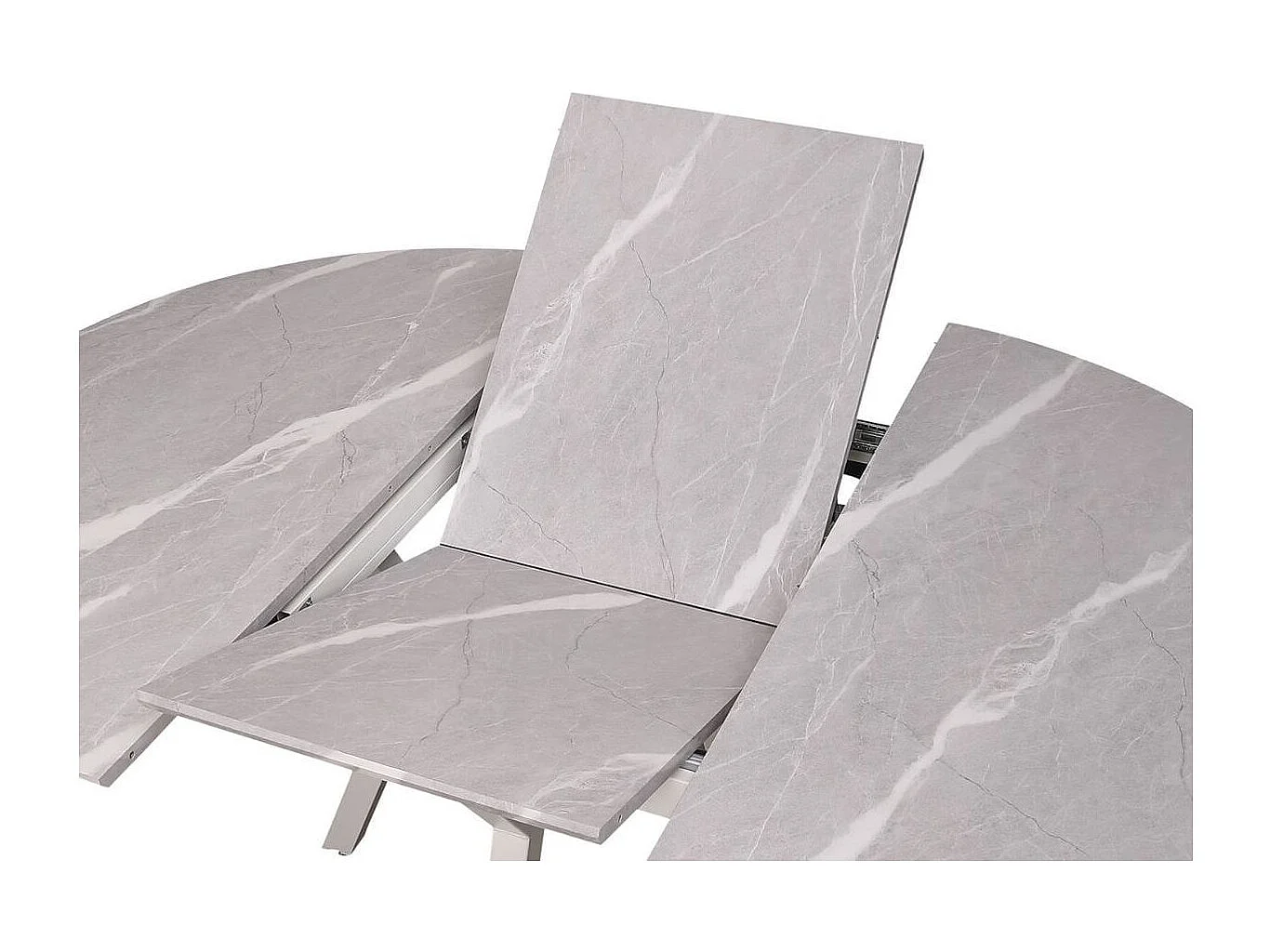 Mesa de comedor Paul redonda extensible blanco 76x130-180x130 cm Adec