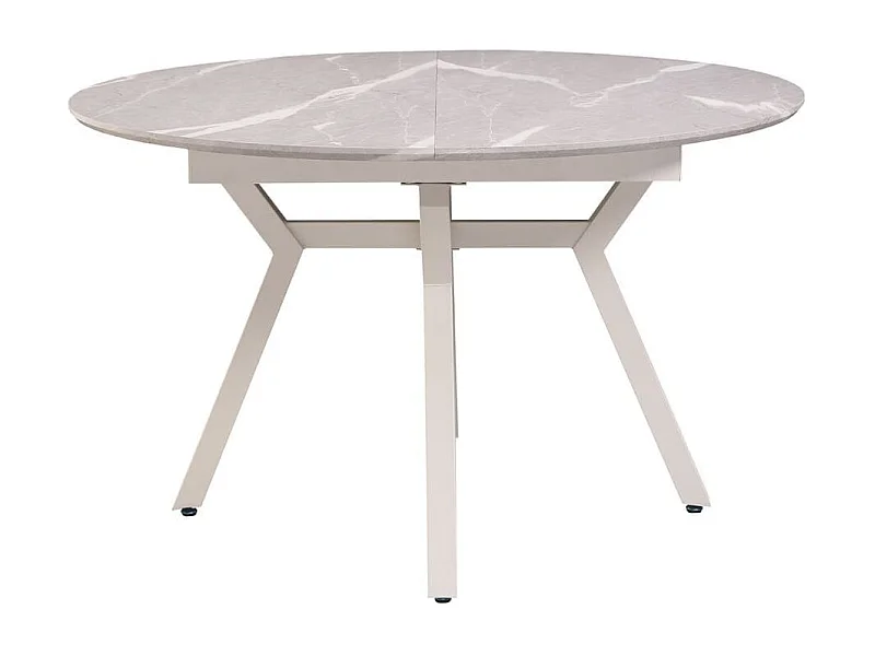 Mesa de comedor Paul redonda extensible blanco 76x130-180x130 cm Adec