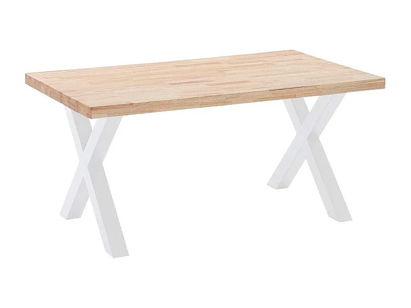 Mesa de comedor X-Loft rectangular diseño nórdico roble Nordish/blanco 76x160x90 cm Adec