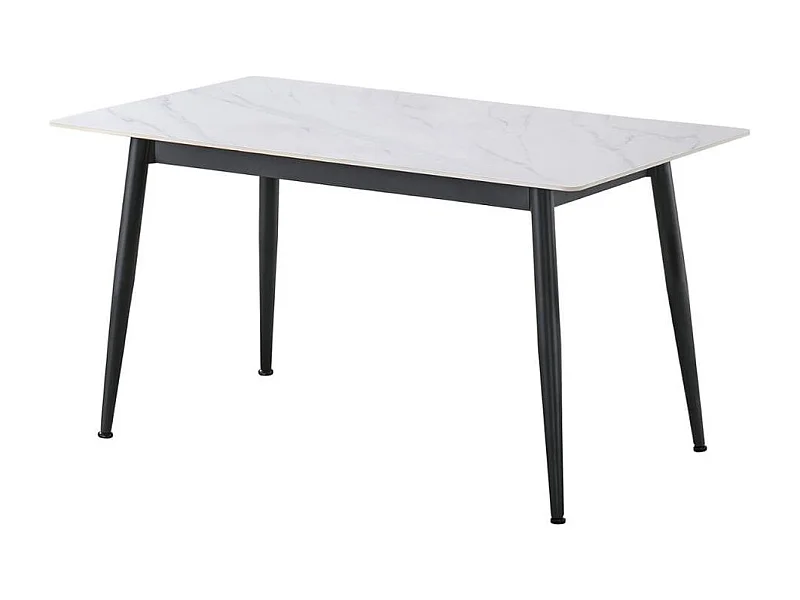 Mesa de comedor Berna diseño ceramic blanco 75x140x80 cm Adec