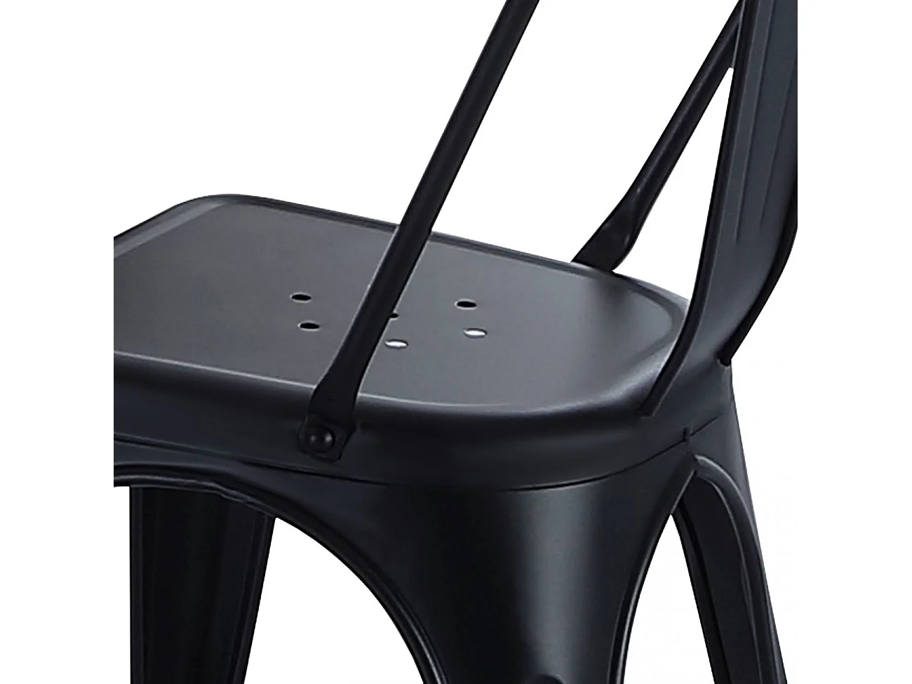 Conjunto de 4 cadeiras de jantar Tolix Negro