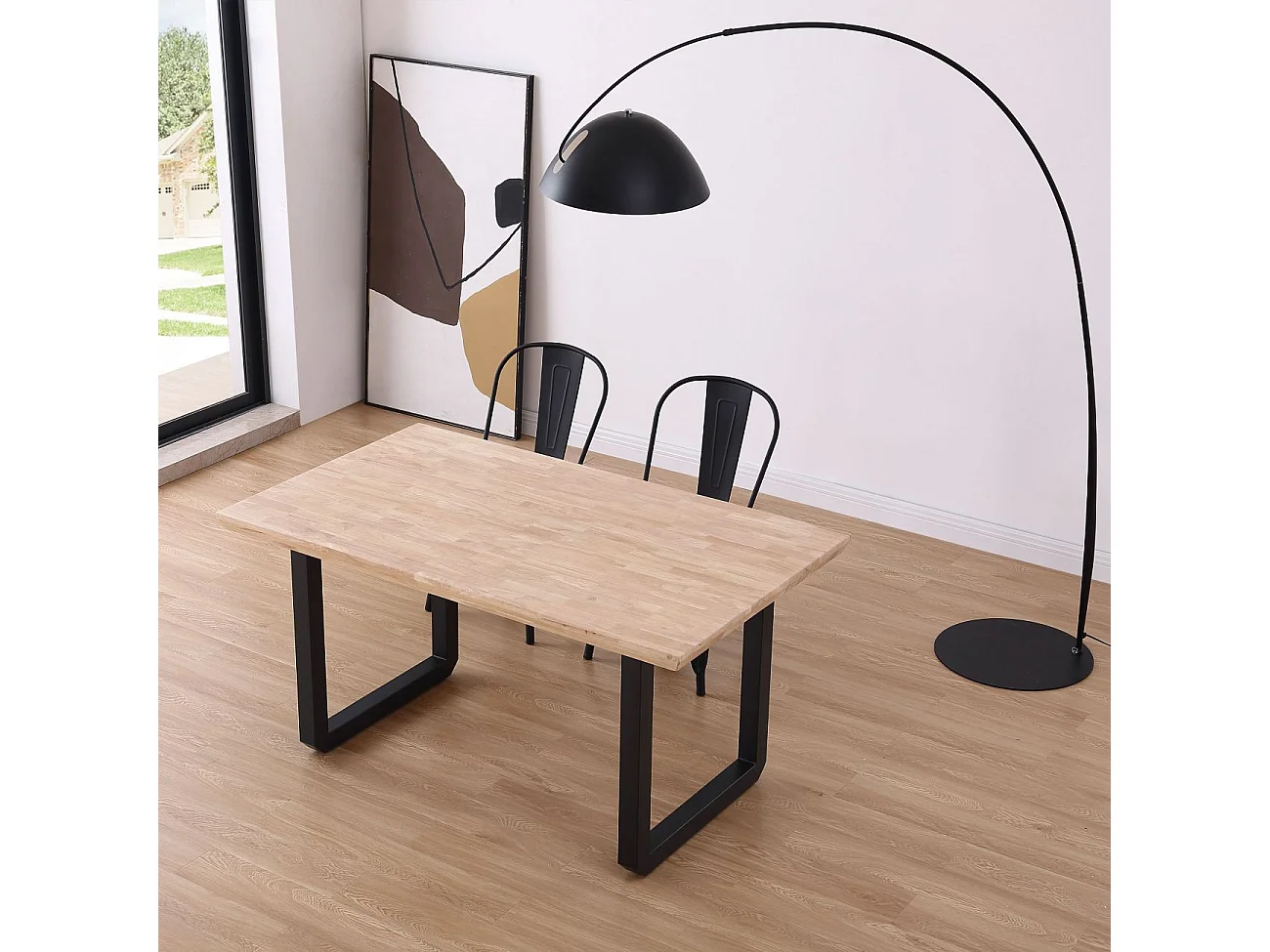 Pack 4 sillas de comedor metálicas en negro 45x45 cm Tolix Negro
