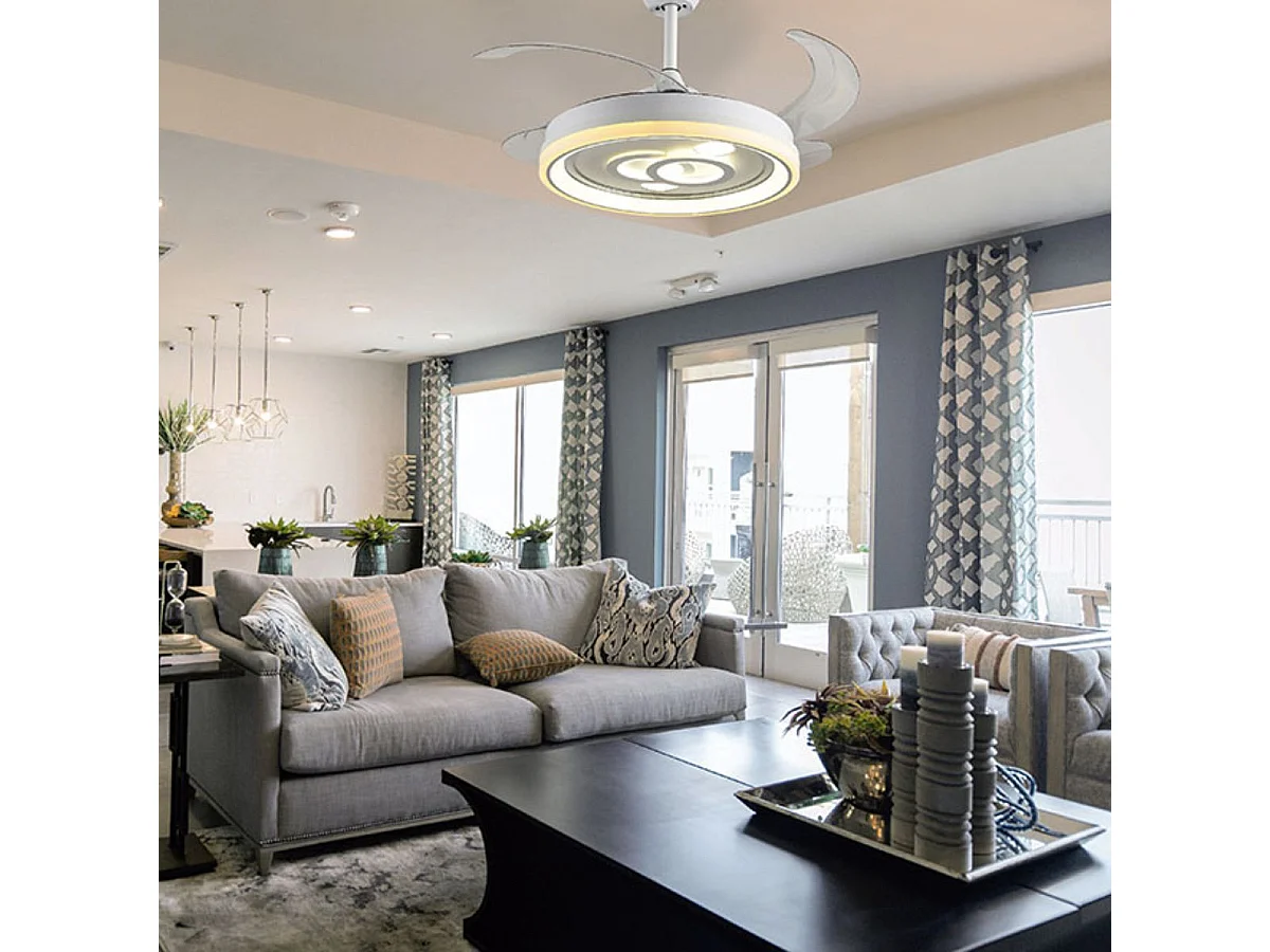 Ventilador de techo Dafne Bel Air 72W 4 aspas retráctiles blanco Ø108 cm