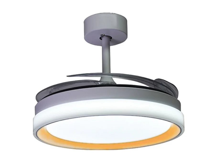 Ventilador de techo Kigali Mini Bel Air 48W 4 aspas retráctiles blanco/oro Ø91 cm