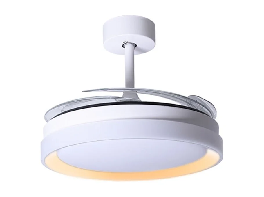 Ventilador de techo Kigali Mini Bel Air 48W 4 aspas retráctiles blanco/oro Ø91 cm