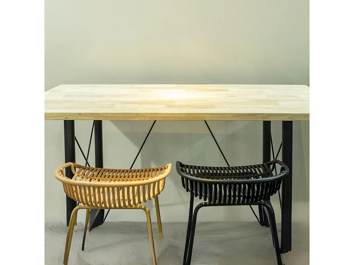 Mesa alta Tams diseño fijo nordish/negro 100x160x70cm Adec