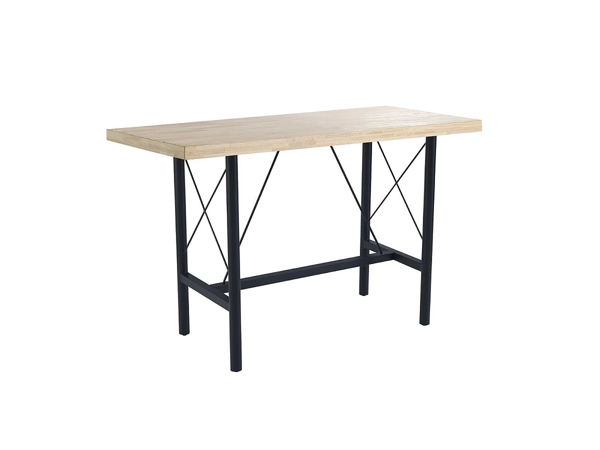 Mesa alta Tams diseño fijo nordish/negro 100x160x70cm Adec