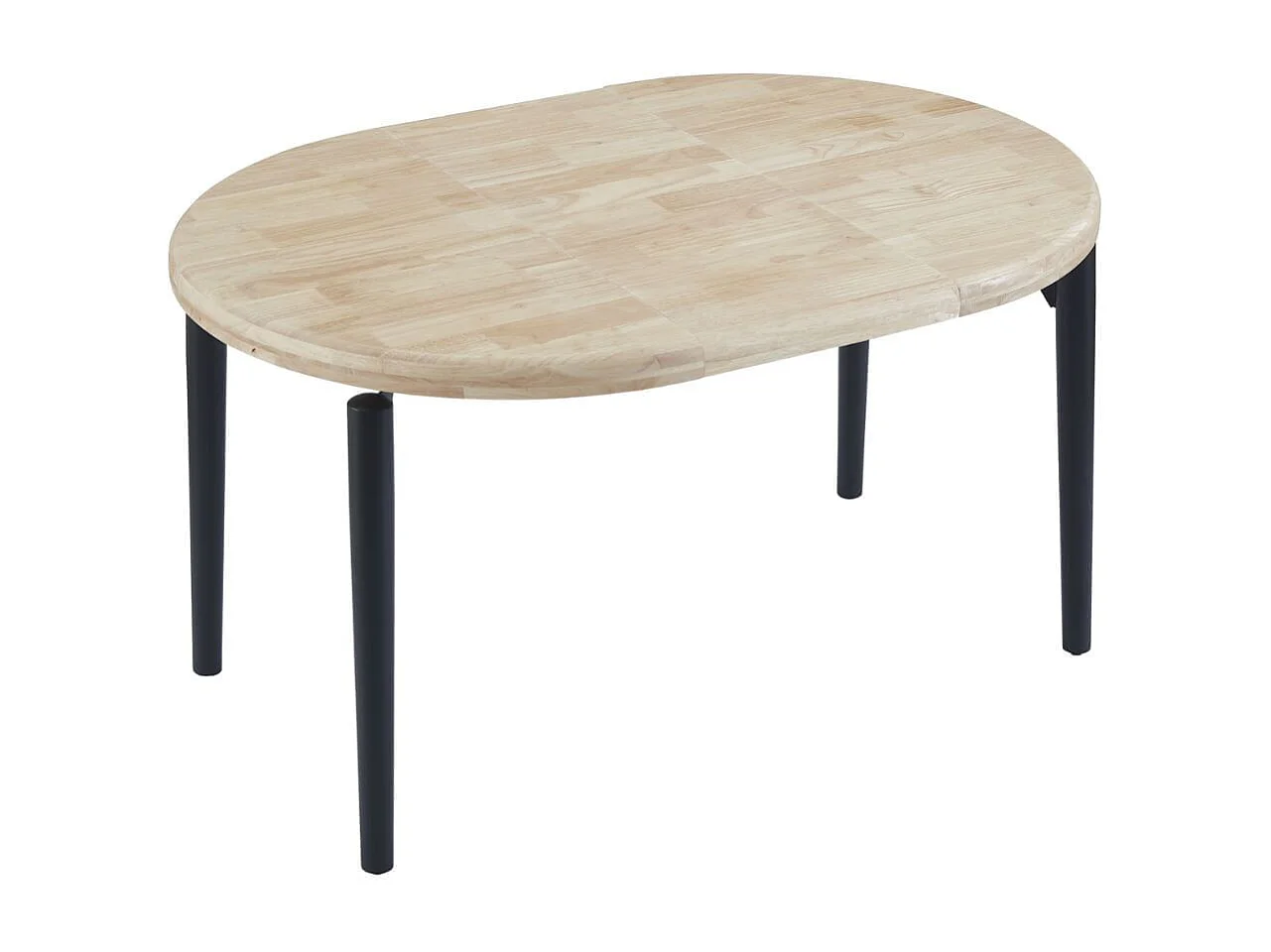 Mesa de comedor Moon extensible forma redonda nordish/negro Ø100-140-180x76 cm Adec